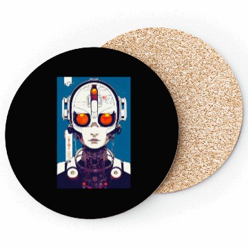 Discover Cyberpunk Chibi Girl Coasters