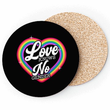 Discover Love Knows No Gender Rainbow Pride Month Coasters