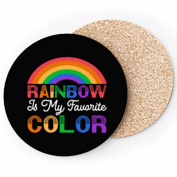 Discover Rainbow Is My Favorite Color Pride Month Coasters