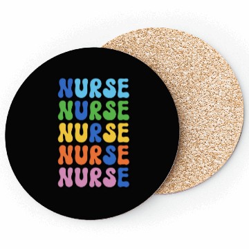 Discover Nurse Colorful Retro Design Coasters