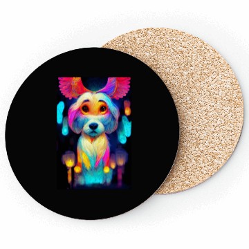 Discover Angel Dog 014 Coasters