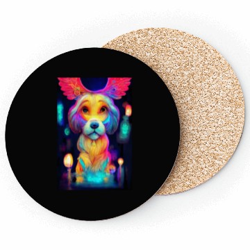 Discover Angel Dog 012 Coasters