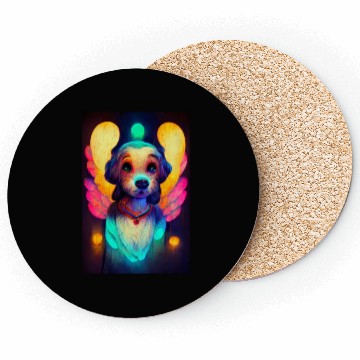 Discover Angel Dog 022 Coasters