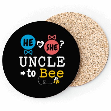 Discover He or She Uncle To Bee Gender Reveal Family Baby Coasters