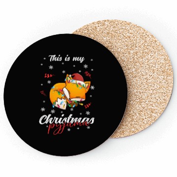 Discover Winter Christmas Pyjama Fox Coasters