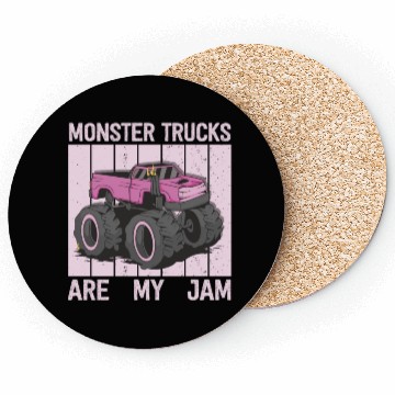 Discover Monster Trucks Are My Jam Vintage Retro Coasters