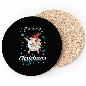 Discover Winter Christmas Pyjama Sheep Coasters
