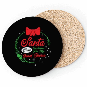 Discover Santa Christmas Wish Holiday Present Pick Up Lines Coasters