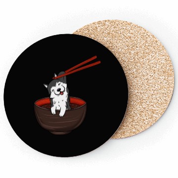 Discover Husky Dipping Noodles Coasters
