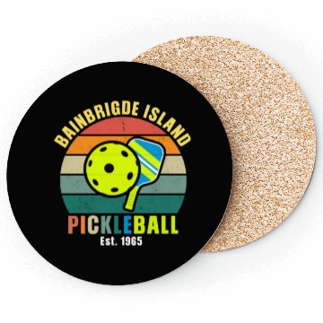 Discover Bainbridge Island pickleball Est 1965 Coasters