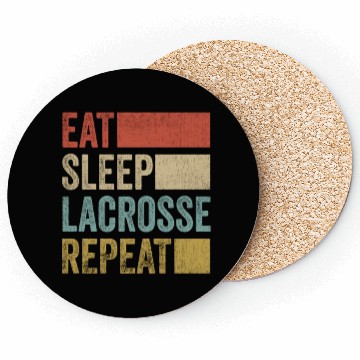 Discover Retro Eat Sleep Lacrosse Repeat Lacrosse Coasters