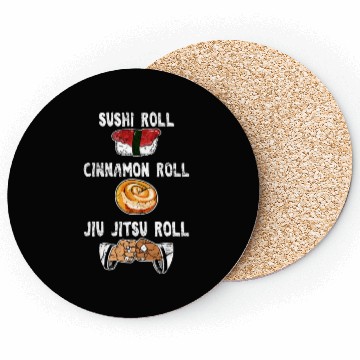 Discover Funny BJJ Sports Foodie Sushi Cinnamon Jiu Jitsu R Coasters