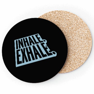 Discover inhale exhale yoga quote Coasters