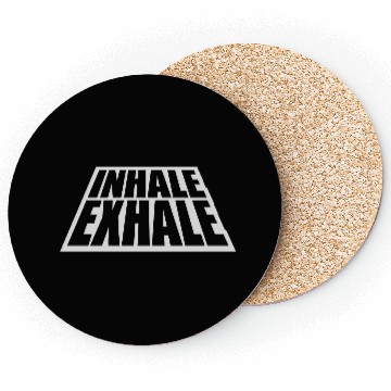 Discover inhale exhale yoga quote Coasters