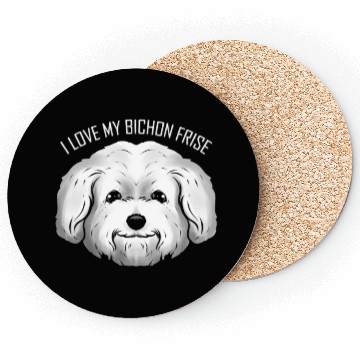 Discover Dog Lover - I Love My Bichon Frise Coasters