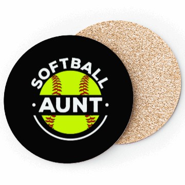 Discover Softball Aunt Softball Player Pitcher Catcher Coasters