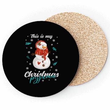 Discover Winter Christmas Pyjama Snowman Coasters