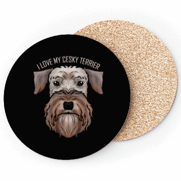Discover Dog Lover - I Love My Cesky Terrier Coasters
