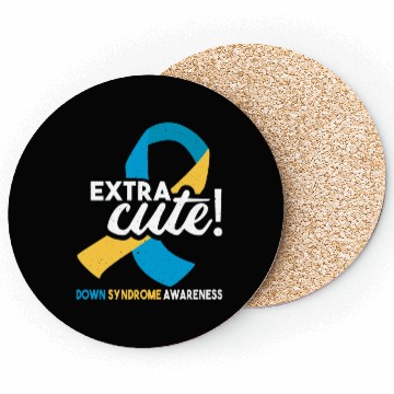 Discover October Wear Blue Yellow Down Syndrome Awareness Coasters