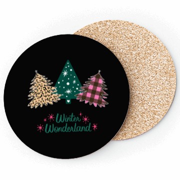 Discover Winter Wonderland - Christmas Trees! Coasters