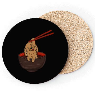 Discover Goldendoodle Dipping Noodles Coasters