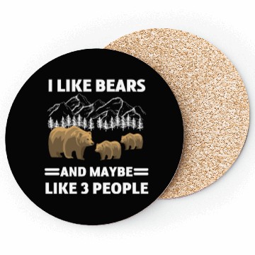 Discover Grizzly Lover Forest Animal Lover Funny Gift Bear Coasters