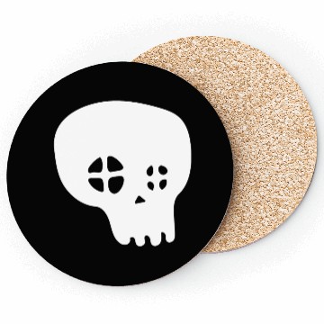 Discover Halloween Skull (White) Coasters