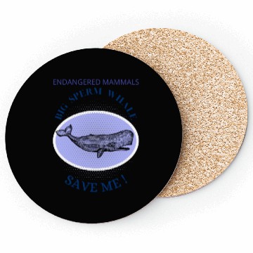 Discover Mammals Endangered Big Sperm Whale Coasters