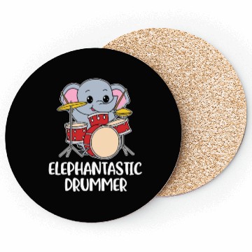 Discover Elephant Drummer Funny Elephant Gift Coasters