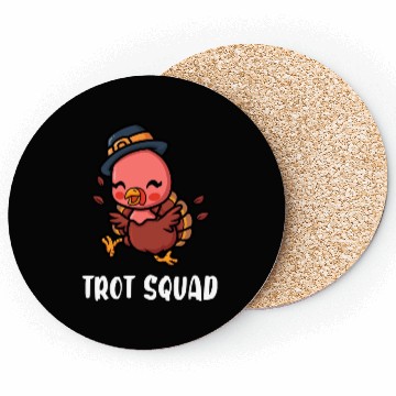 Discover Thanksgiving Running Turkey Trot Squad Coasters