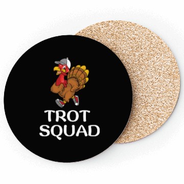 Discover Thanksgiving Running Turkey Trot Squad Coasters