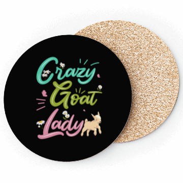 Discover Crazy Goat Lady Goat Lover Coasters