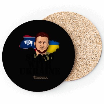 Discover Ukraine Wyoming Flags Zelensky Coasters