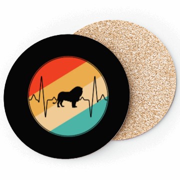 Discover lion retro heartbeat Coasters