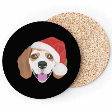 Discover Beagle Merry Christmas Coasters