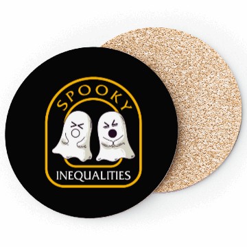 Discover Halloween Math Teacher Coasters, Spooky Inequalities