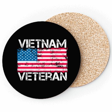 Discover Vietnam Veteran Vintage Us Flag Military Vet Coasters