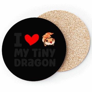 Discover I Love My Tiny Dragon Reptile Pogona Lizard Coasters