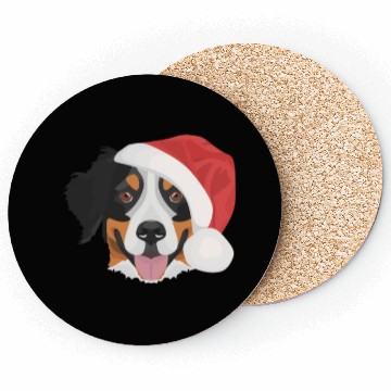 Discover Bernese Mountain Dog Merry Christmas Coasters