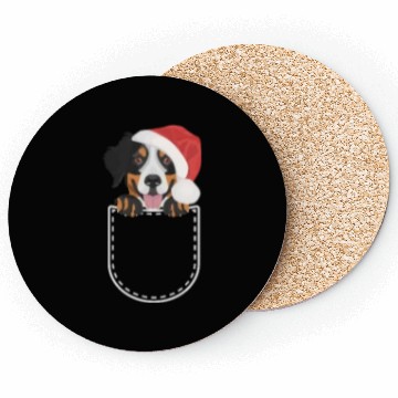 Discover Bernese Mountain Dog Merry Christmas Coasters