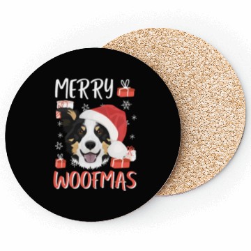 Discover Border Collie Merry Christmas Coasters
