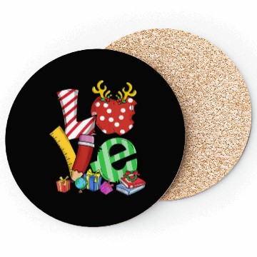 Discover Love Teacher Math Christmas Teacher Life Matching Coasters