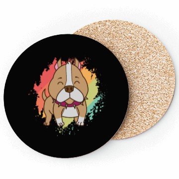Discover Pit Bull Comic Drawing Dog Pet Coasters