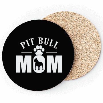 Discover Pit Bull Mom Dog Pet Breed Coasters