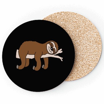 Discover Tired sloth sleeping cartoon Coasters
