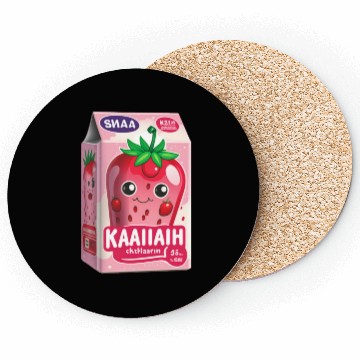 Discover Strawberry Milk Kawaii Coasters