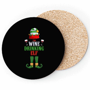 Discover Chistmas Season The Wine Drinking Elf Coasters