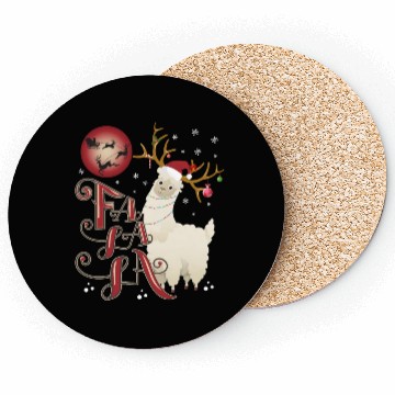 Discover Fa la la llama xmas christmas Coasters