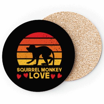 Discover I love squirrel monkeys sunrise design Coasters