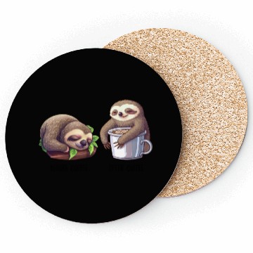 Discover Before Coffee After Coffee Sloth Coffee Coasters